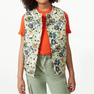 (N5)‎ Free Assembly Girls Printed Packable Vest, Size M (7/8)